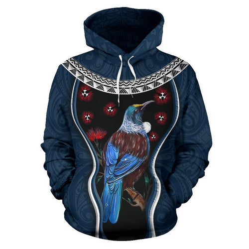 new-zealand-tui-bird-hoodie-pohutukawa-pullover-hoodie-navy