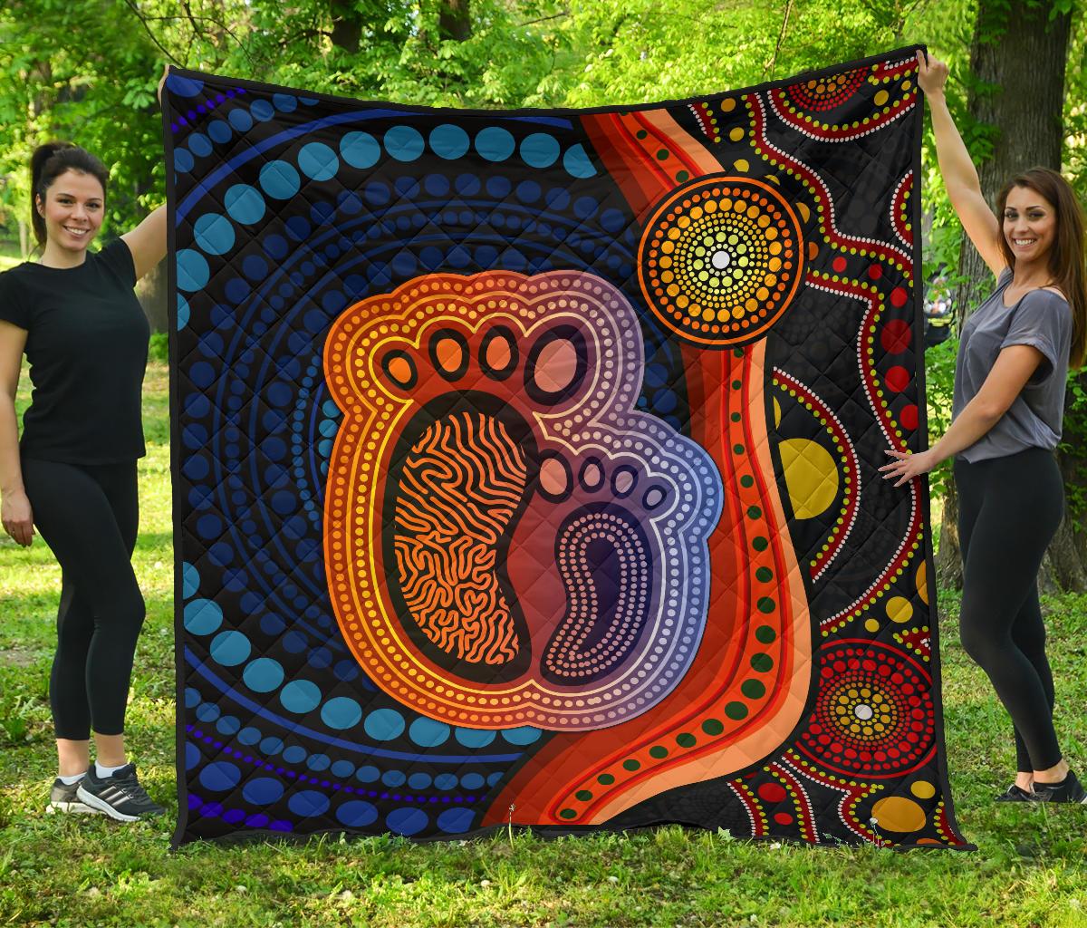 1st-australia-premium-quilt-aboriginal-mother-and-son-foot