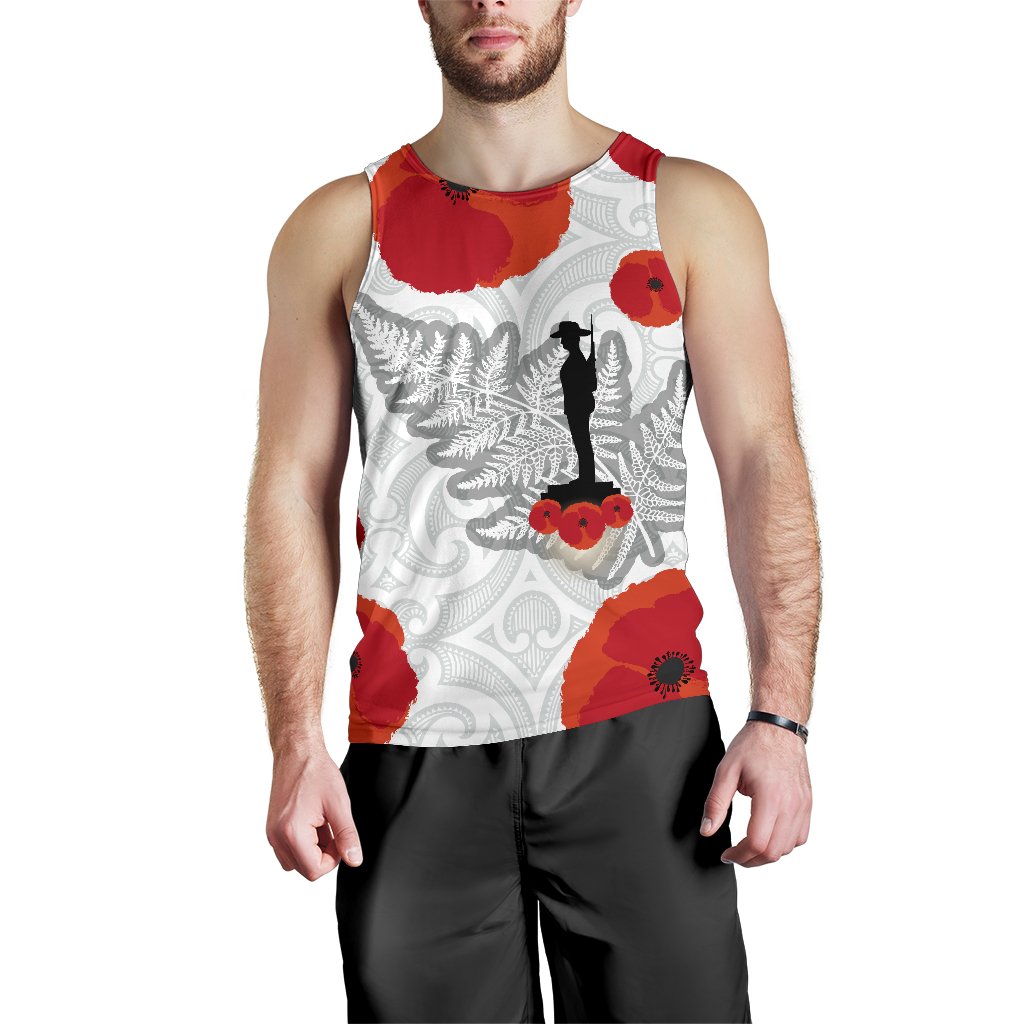 anzac-maori-men-tank-top-silver-fern-lest-for-get