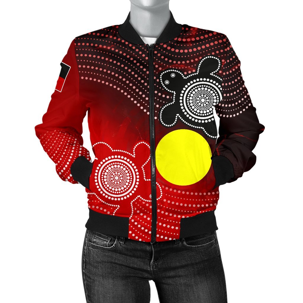 aboriginal-womens-bomber-jacket-indigenous-circle-dot-painting-style