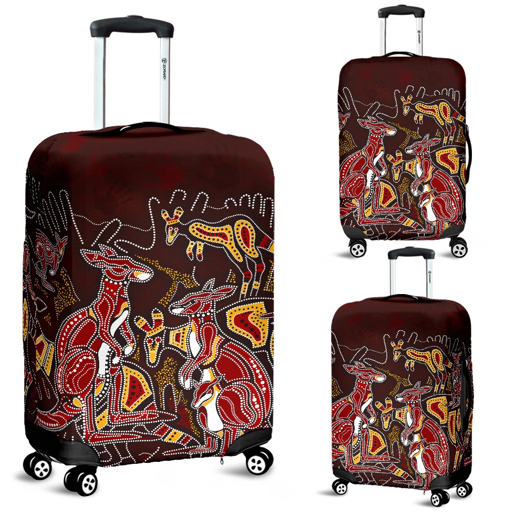 aboriginal-luggage-covers-kangaroo-family-with-hand-art