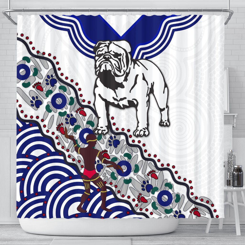bulldogs-shower-curtain-indigenous