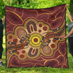 aboriginal-premium-quilt-indigenous-lizard-dot-painting-art