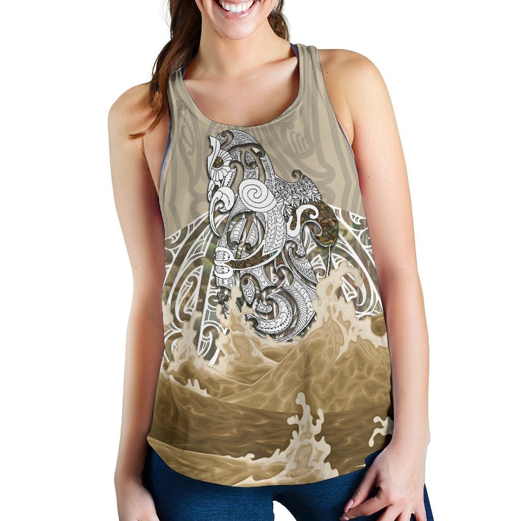 Maori Manaia The Blue Sea Women'S Racerback Tank, Golden - Vibe Hoodie