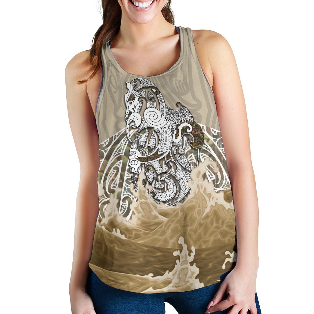 Maori Manaia The Blue Sea Women'S Racerback Tank, Golden - Vibe Hoodie