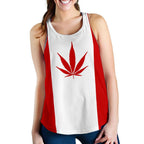 Canada Racerback Tank Weed Flag - Vibe Hoodie