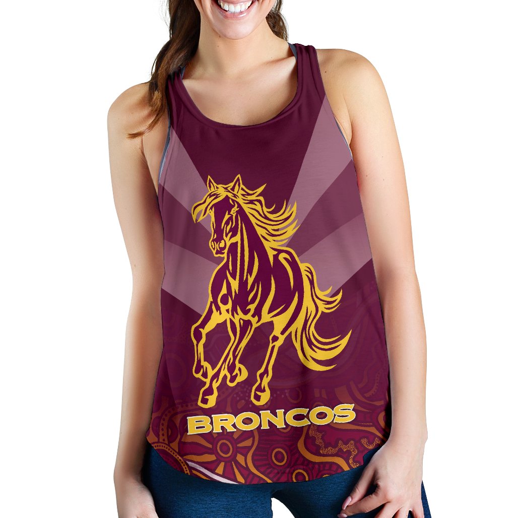 Brisbane Broncos Indigenous Women Racerback Tank - Vibe Hoodie