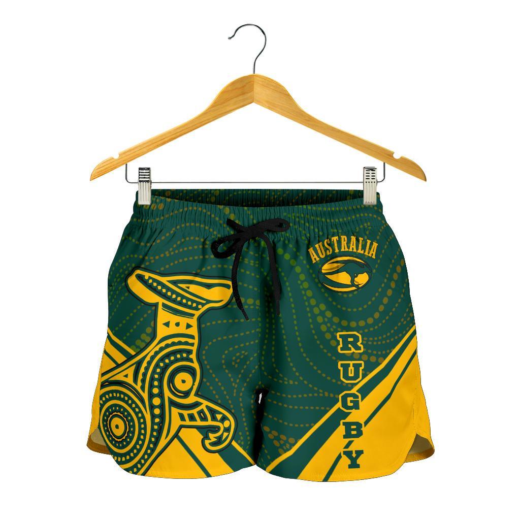 1st Australia Rugby Women Shorts - Australian Rugby Kangaroo & Aboriginal Patterns - Vibe Hoodie