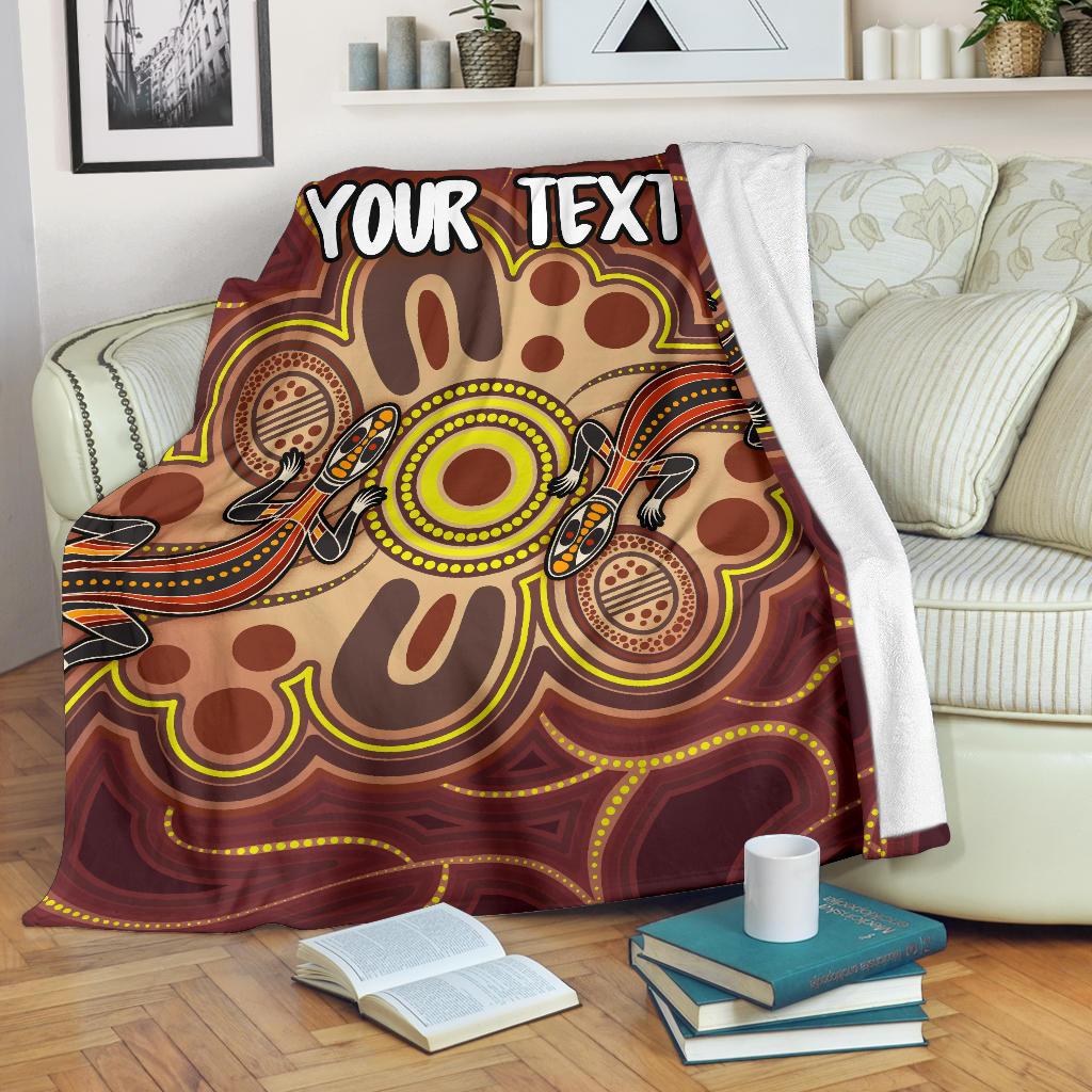 custom-aboriginal-premium-blankets-indigenous-lizard-dot-painting-art