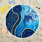 aboriginal-beach-blanket-dolphin-and-aboriginal-dot-patterns