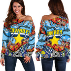 Cowboys Indigenous Off Shoulder Sweater - Vibe Hoodie
