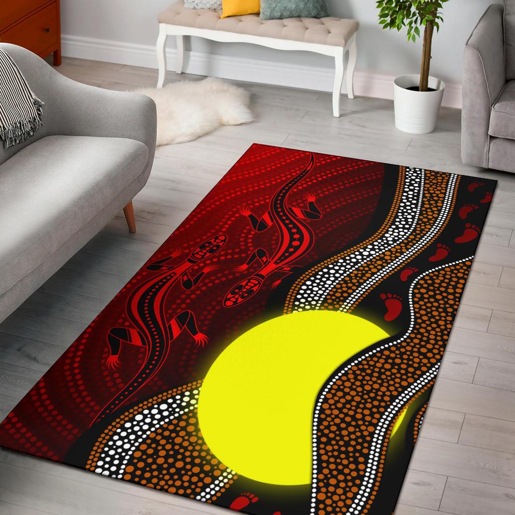 aboriginal-area-rug-aboriginal-flag-lizard-dot-painting-style