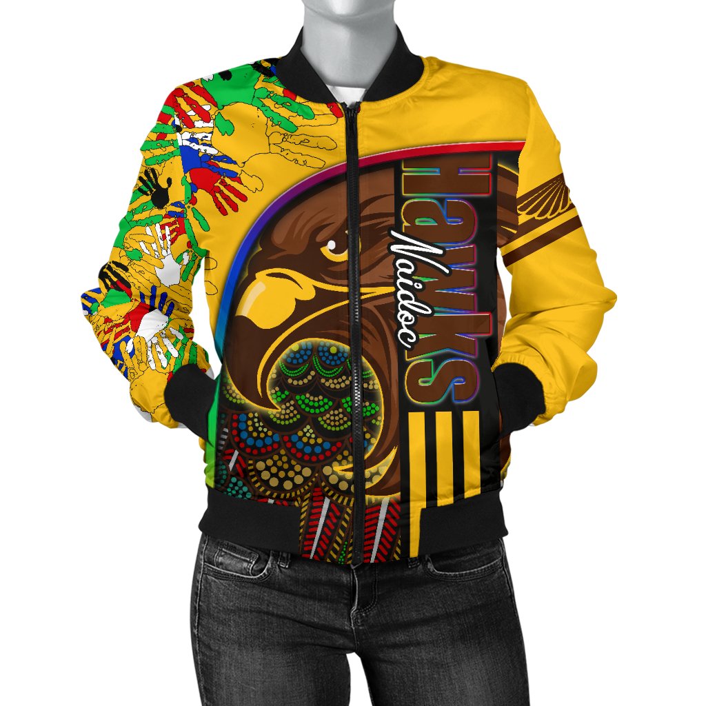 custom-personalised-pride-hawks-womens-bomber-jacket-hawthorn-naidoc-week-aboriginal-version-special