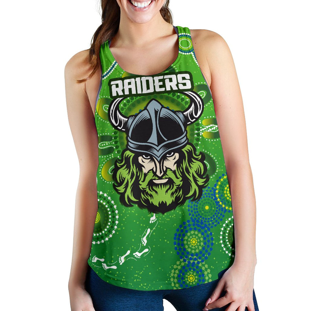 Canberra Raiders Women Racerback Tank Indigenous Country Style - Vibe Hoodie