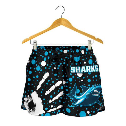 Sharks Indigenous Women's Shorts Minimalism Version - Vibe Hoodie