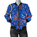 aboriginal-womens-bomber-jacket-indigenous-footprint-patterns-blue-color