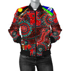 womens-bomber-aboriginal-animal-dot-acrylic-paint