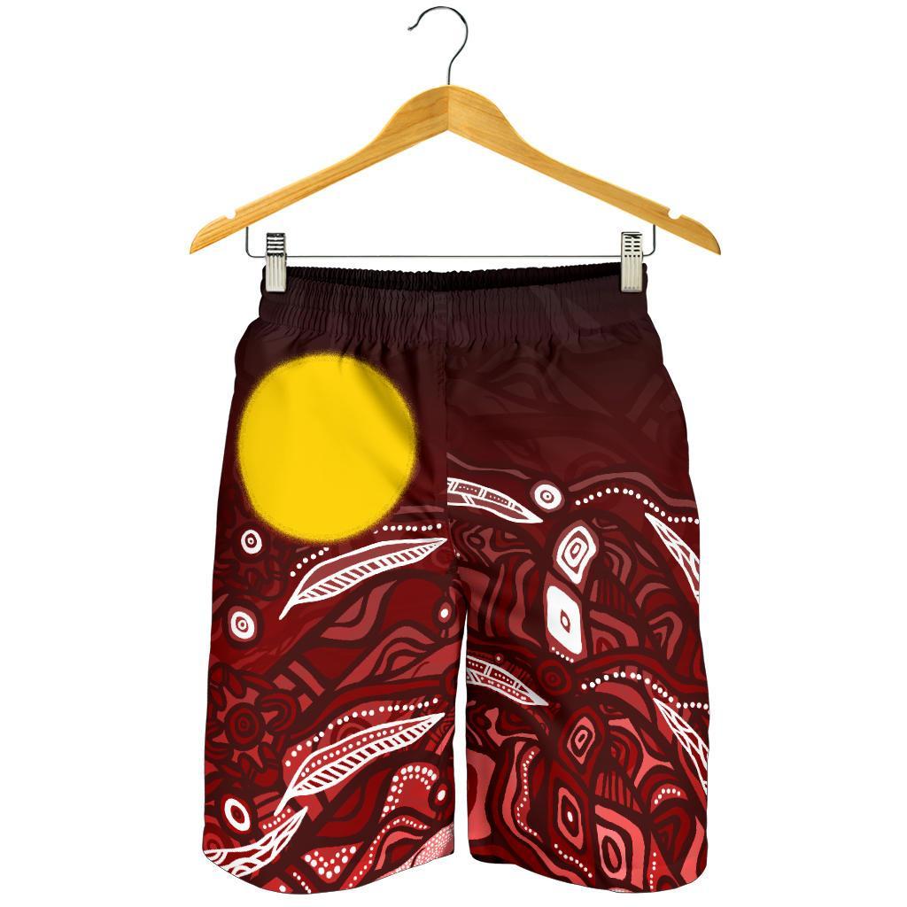 aboriginal-mens-shorts-red-landscape