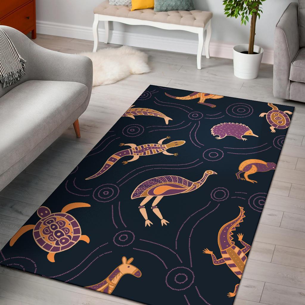 area-rug-indigenous-animals-patterns