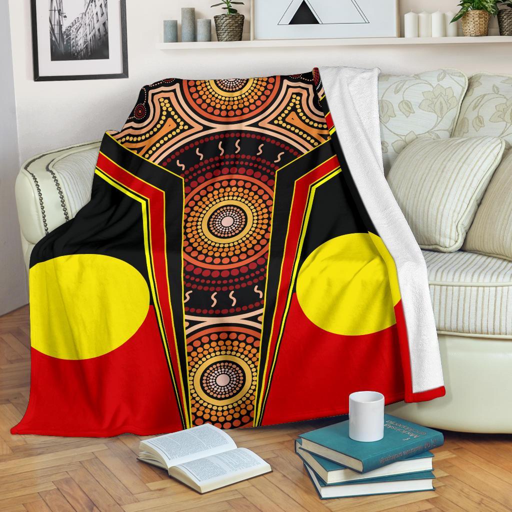 premium-blanket-aboriginal-with-dot-painting-art