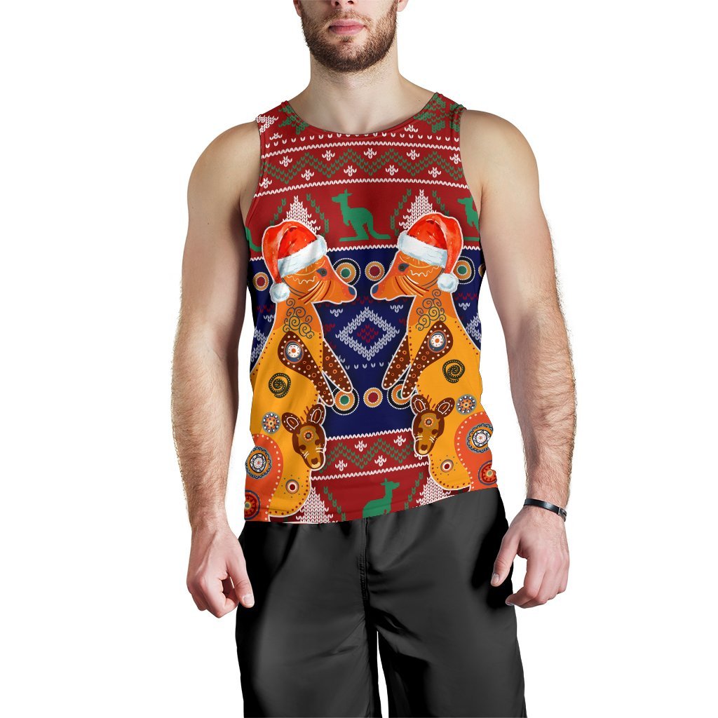 christmas-mens-tank-top-mother-kangaroo-in-christmas