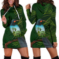 huia-bird-new-zealand-womens-hoodie-dress