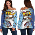 Parramatta Women Off Shoulder Sweater Eels Simple Indigenous - Vibe Hoodie