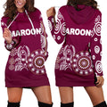 queensland-womens-hoodie-dress-maroons-simple-indigenous