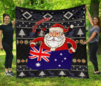 christmas-premium-quilt-australia-santa-claus-hold-the-flag-black
