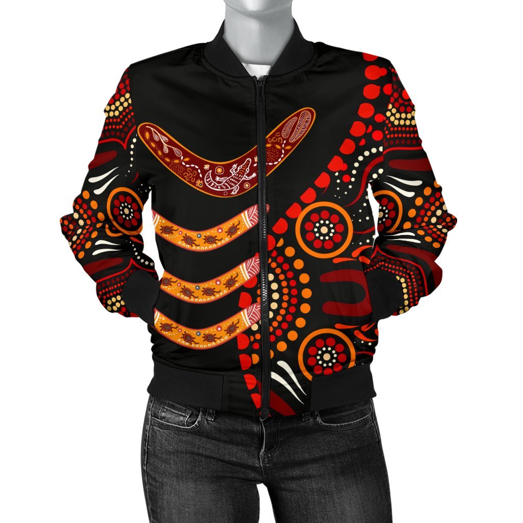 aboriginal-womens-bomber-jacket-aboriginal-boomerangs-with-dot-painting-pattern