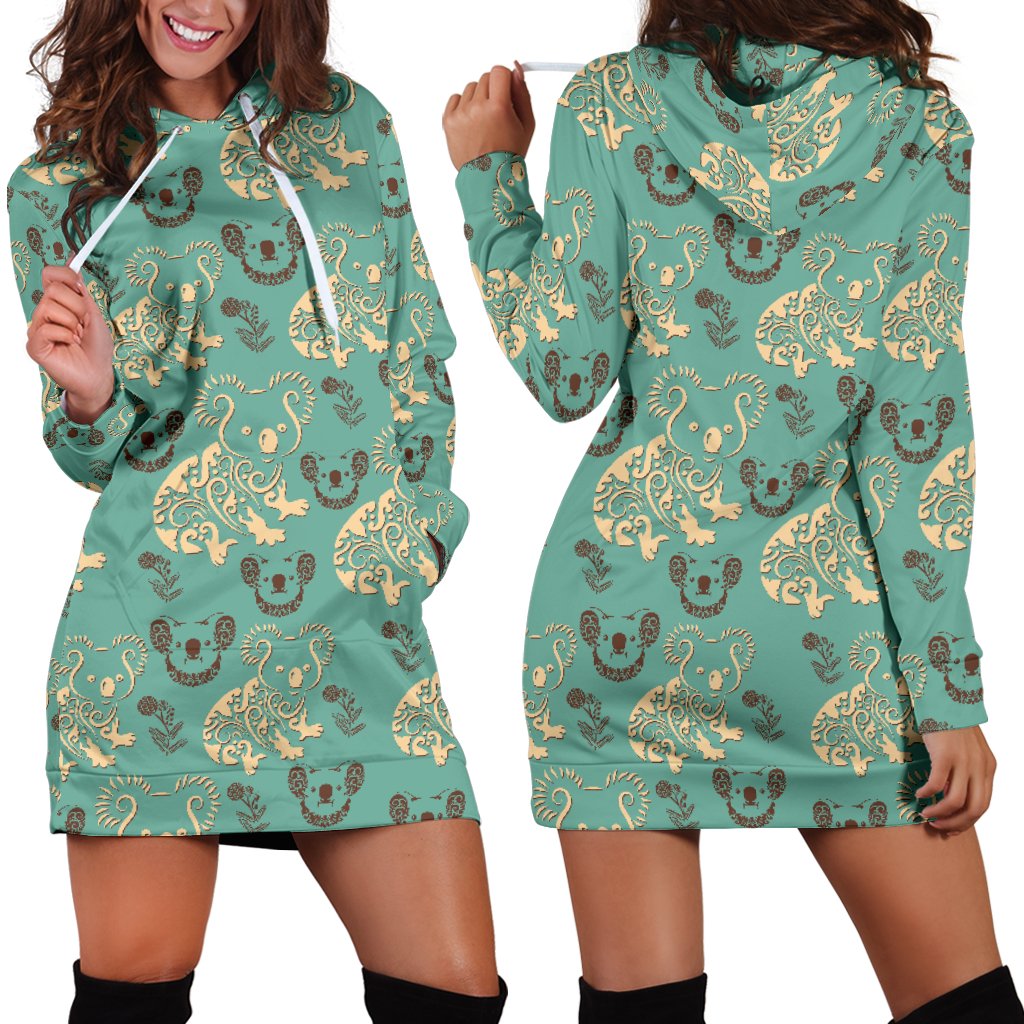 aboriginal-hoodie-dress-koala-patterns-so-cute