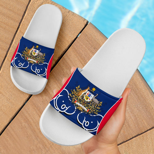 slide-sandals-australian-flag-coat-of-arms-and-koala