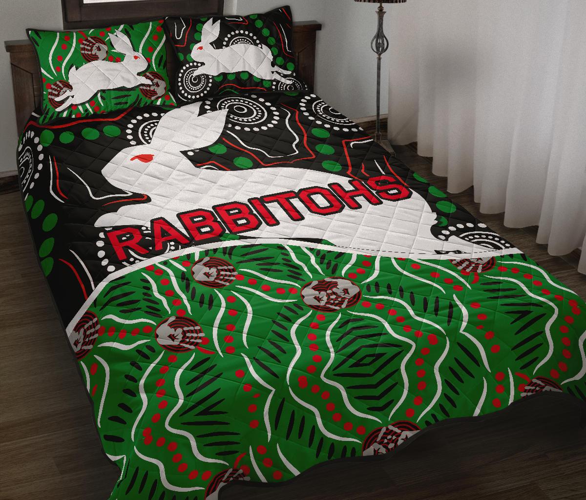 rabbitohs-quilt-bed-set-aboriginal