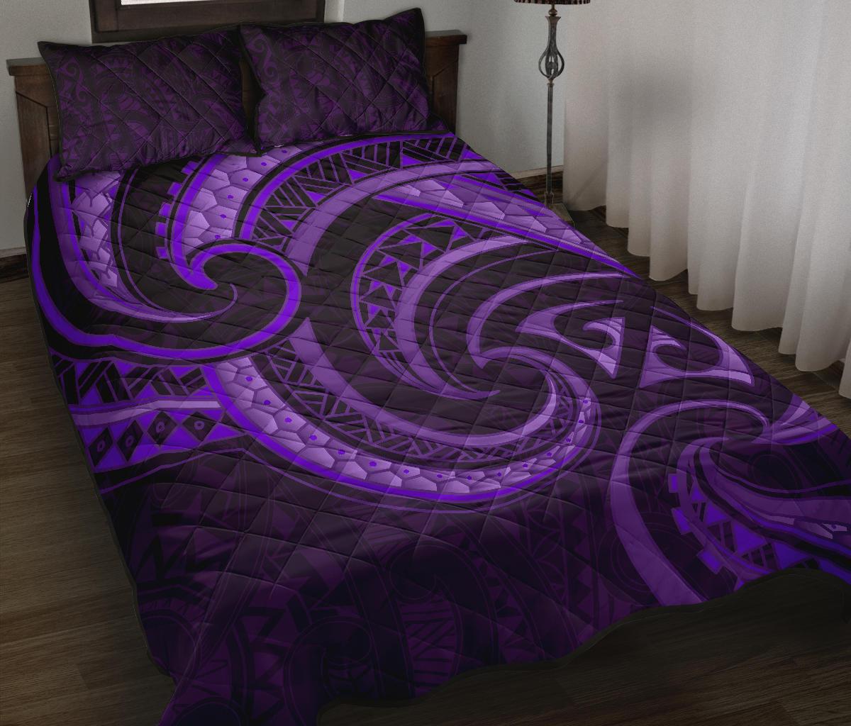 new-zealand-maori-mangopare-quilt-bed-set-polynesian-purple