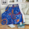 custom-text-aboriginal-premium-blanket-indigenous-footprint-patterns-blue-color
