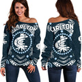 Carlton Women's Off Shoulder Sweater The Blue Baggers Indigenous - Vibe Hoodie
