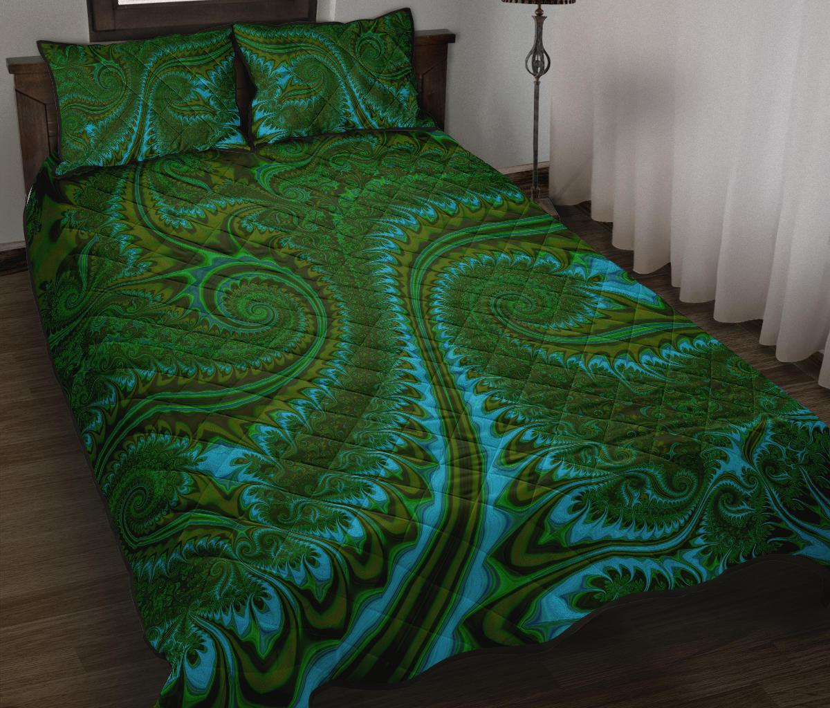 new-zealand-quilt-bed-set-koru-fern-quilt-and-pillow-cover-abstract-style-02