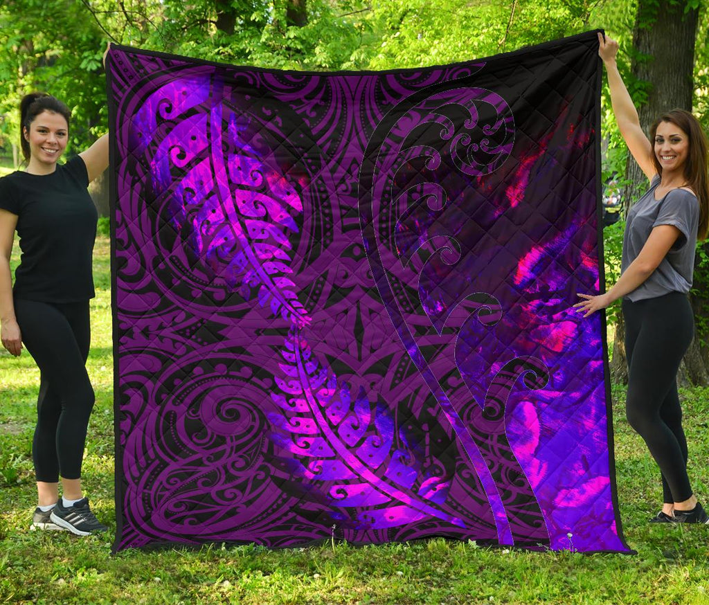 aotearoa-maori-premium-quilt-silver-fern-koru-vibes-purple
