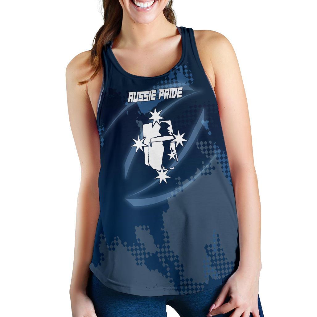 Racerback Tank - Aussie Pride Tank Top Coat Of Arms - Women - Vibe Hoodie