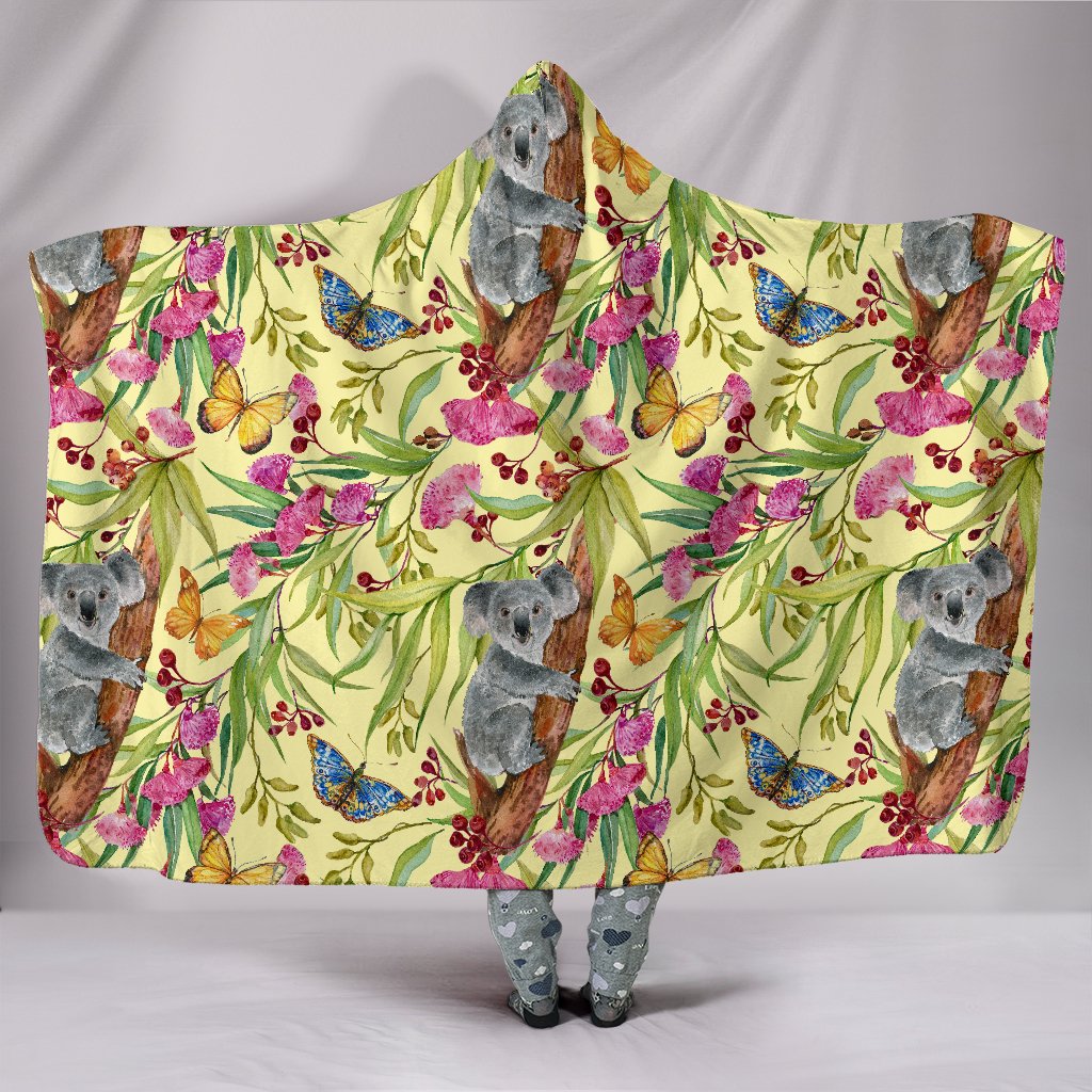 hooded-blanket-koala-hooded-butterflies-painting-blanket