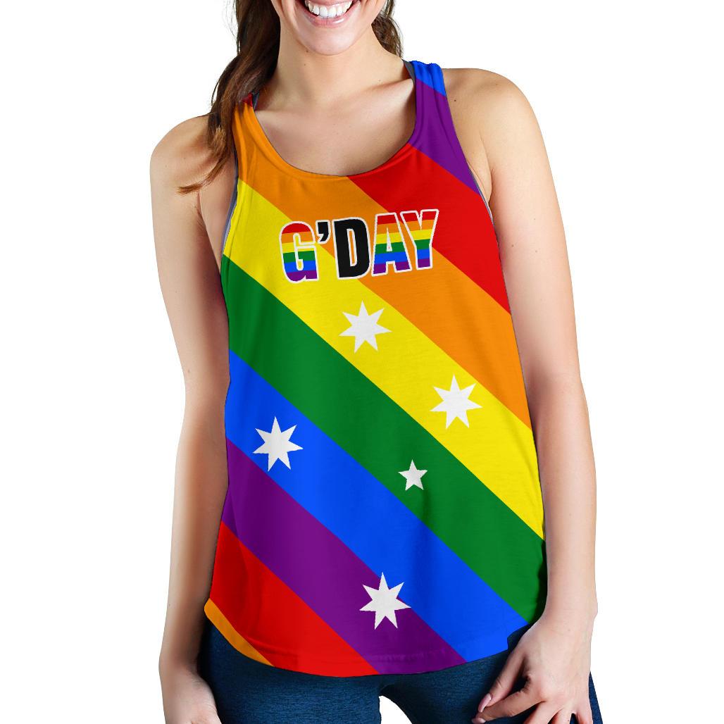 Racerback Tank - G Day Tank Top Lgbt Color - Women - Vibe Hoodie