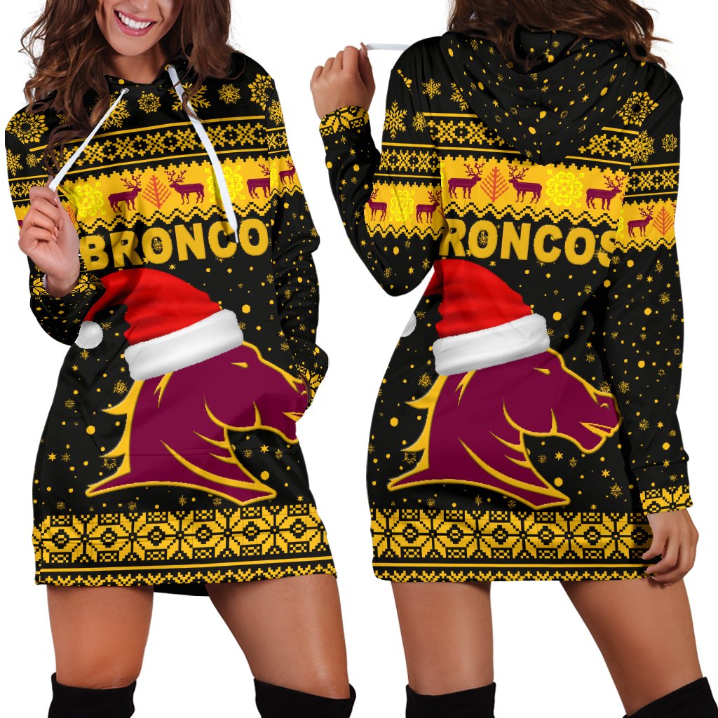 brisbane-women-hoodie-dress-broncos-christmas-unique-vibes-black