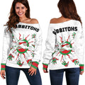 Rabbitohs Indigenous Off Shoulder Sweater Animals Aboriginal - Vibe Hoodie