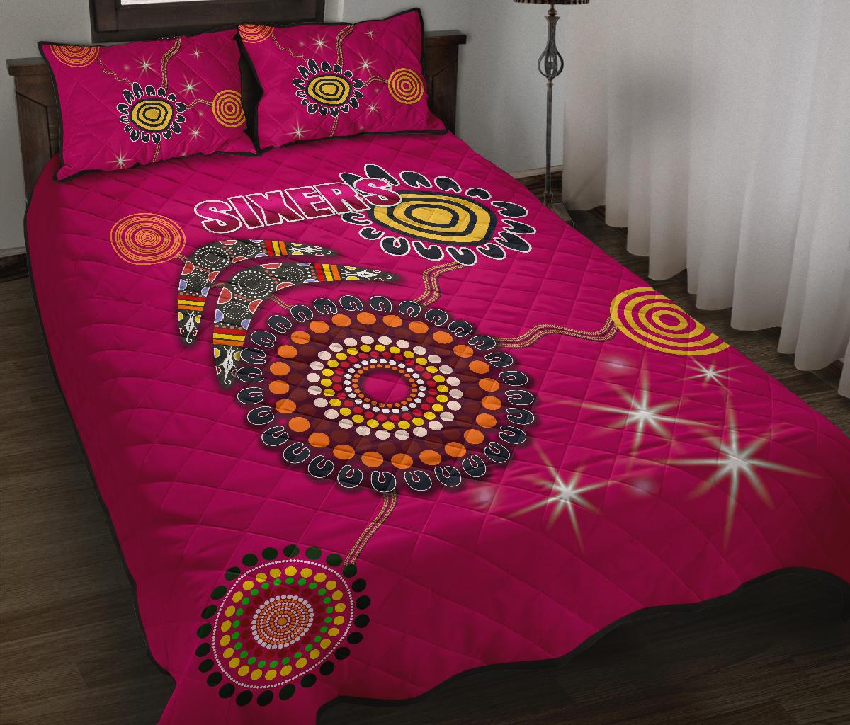 sydney-quilt-bed-set-sixers-indigenous-magenta
