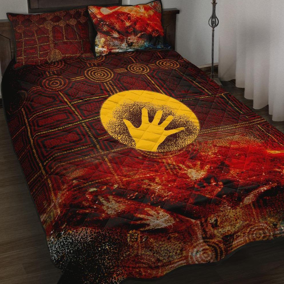 aboriginal-quilt-bed-set-indigenous-flag-hand-art