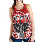 Sydney Women Racerback Tank Simple Indigenous Swans - Vibe Hoodie