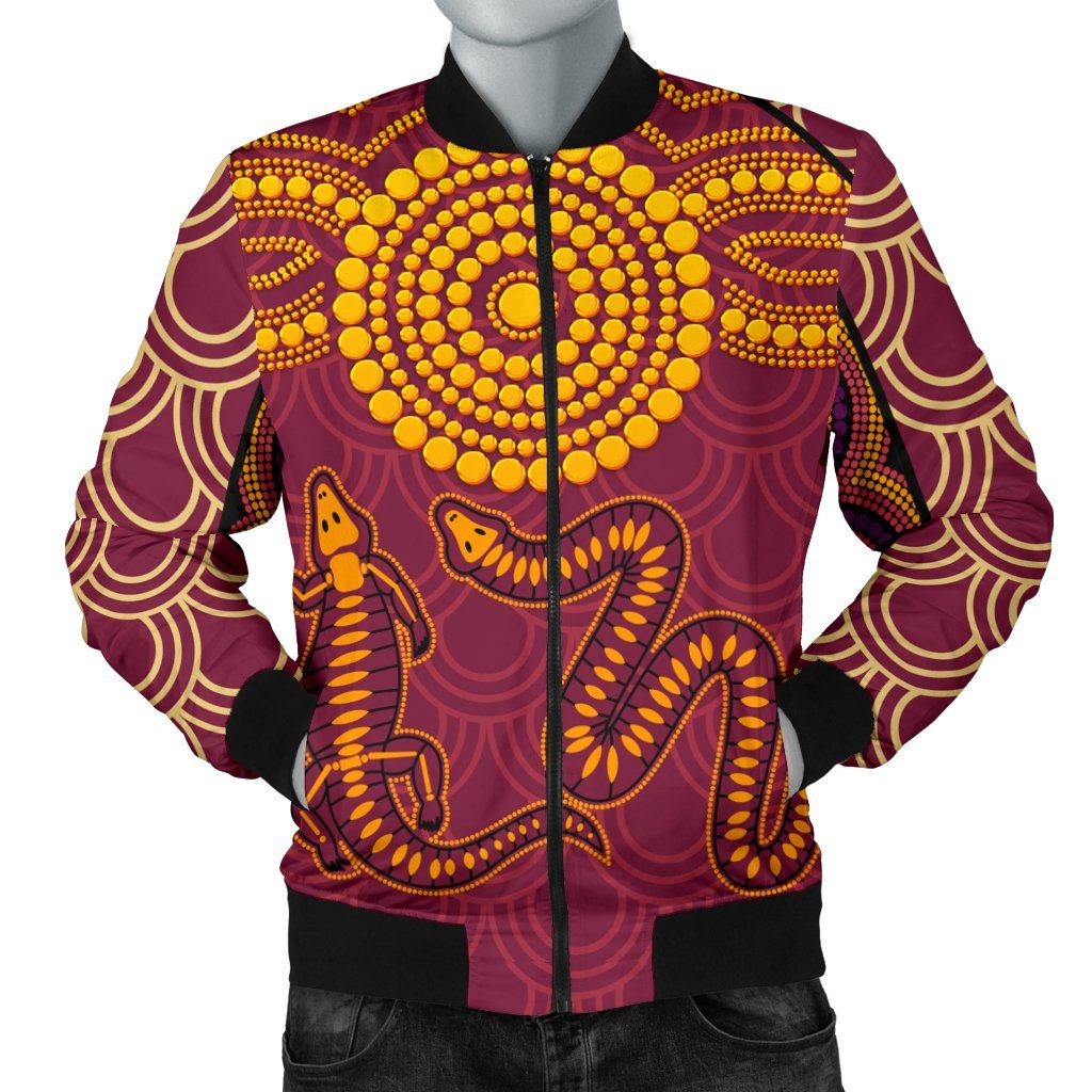 aboriginal-mens-bomber-jacket-aboriginal-snake-and-alligator