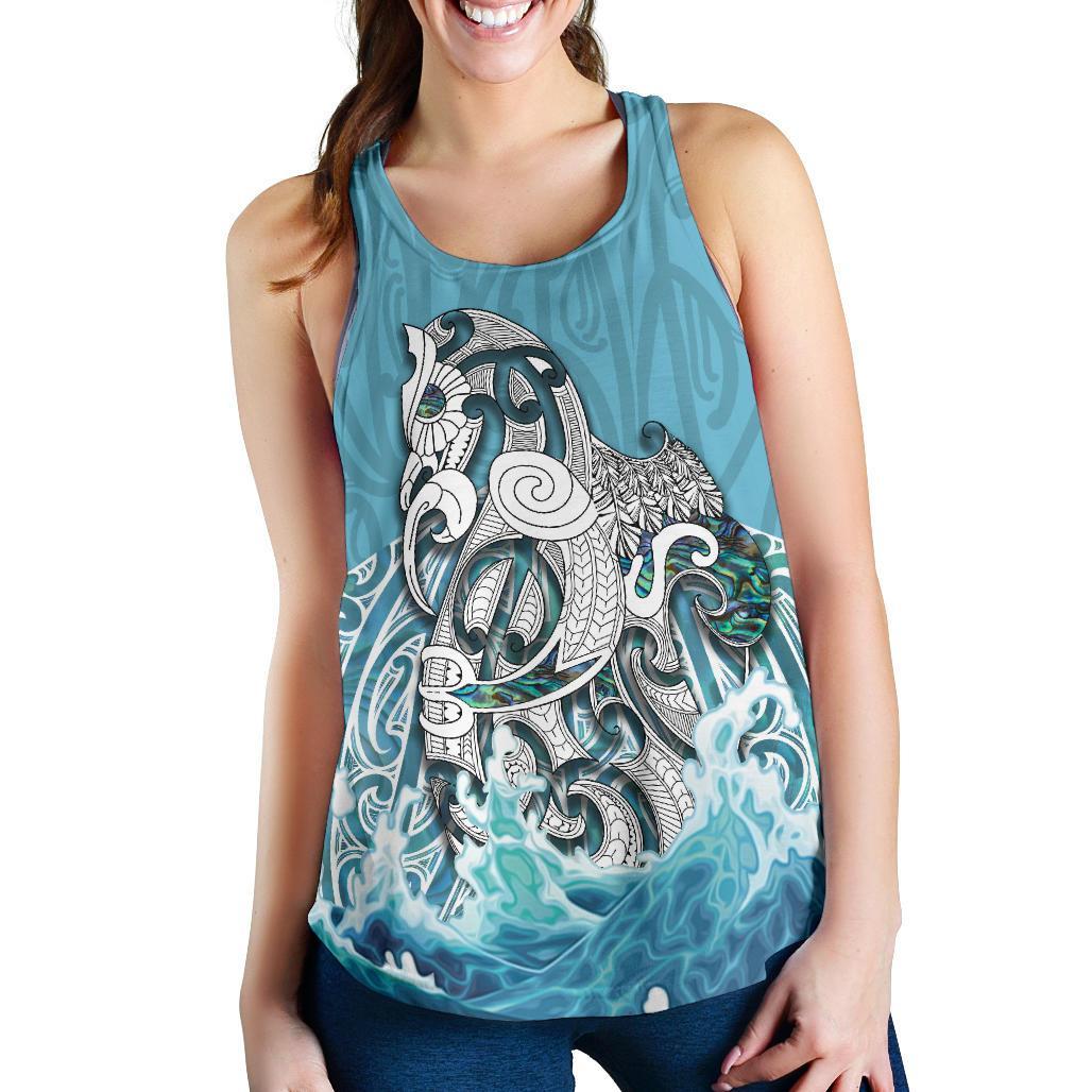 Maori Manaia The Blue Sea Women Racerback Tank - Vibe Hoodie