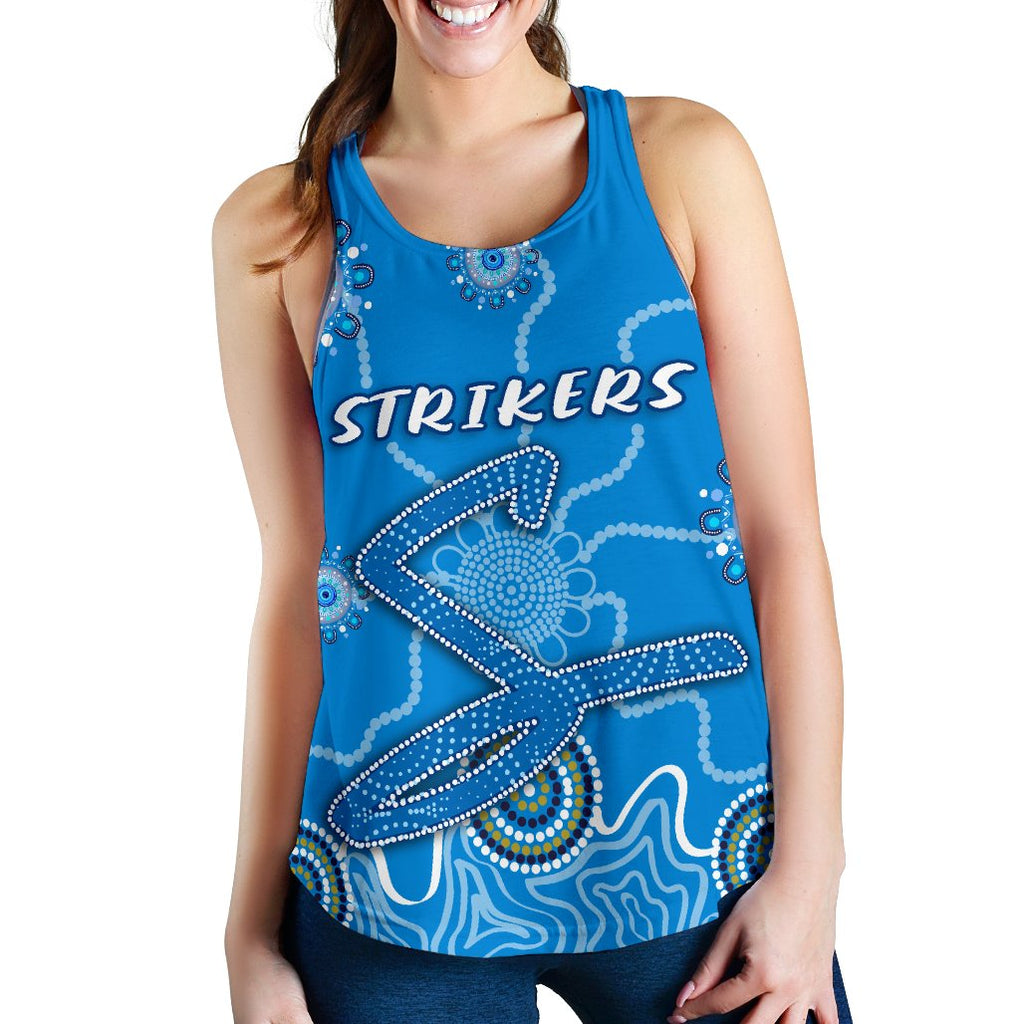 Strikers Women Racerback Tank Indigenous Blue Energy - Vibe Hoodie