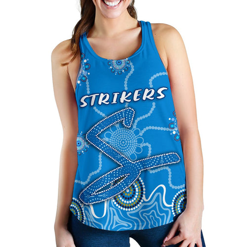 Strikers Women Racerback Tank Indigenous Blue Energy - Vibe Hoodie